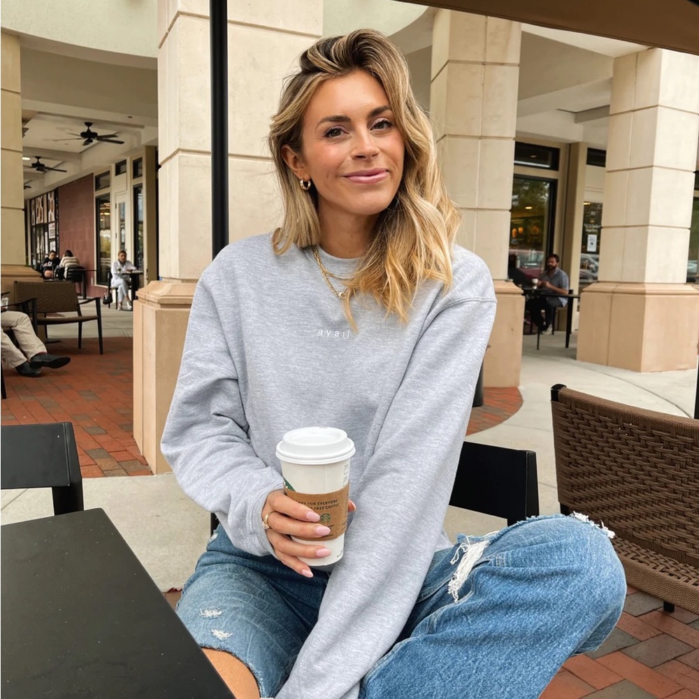 Embroidered Avail Oversized Crewneck
